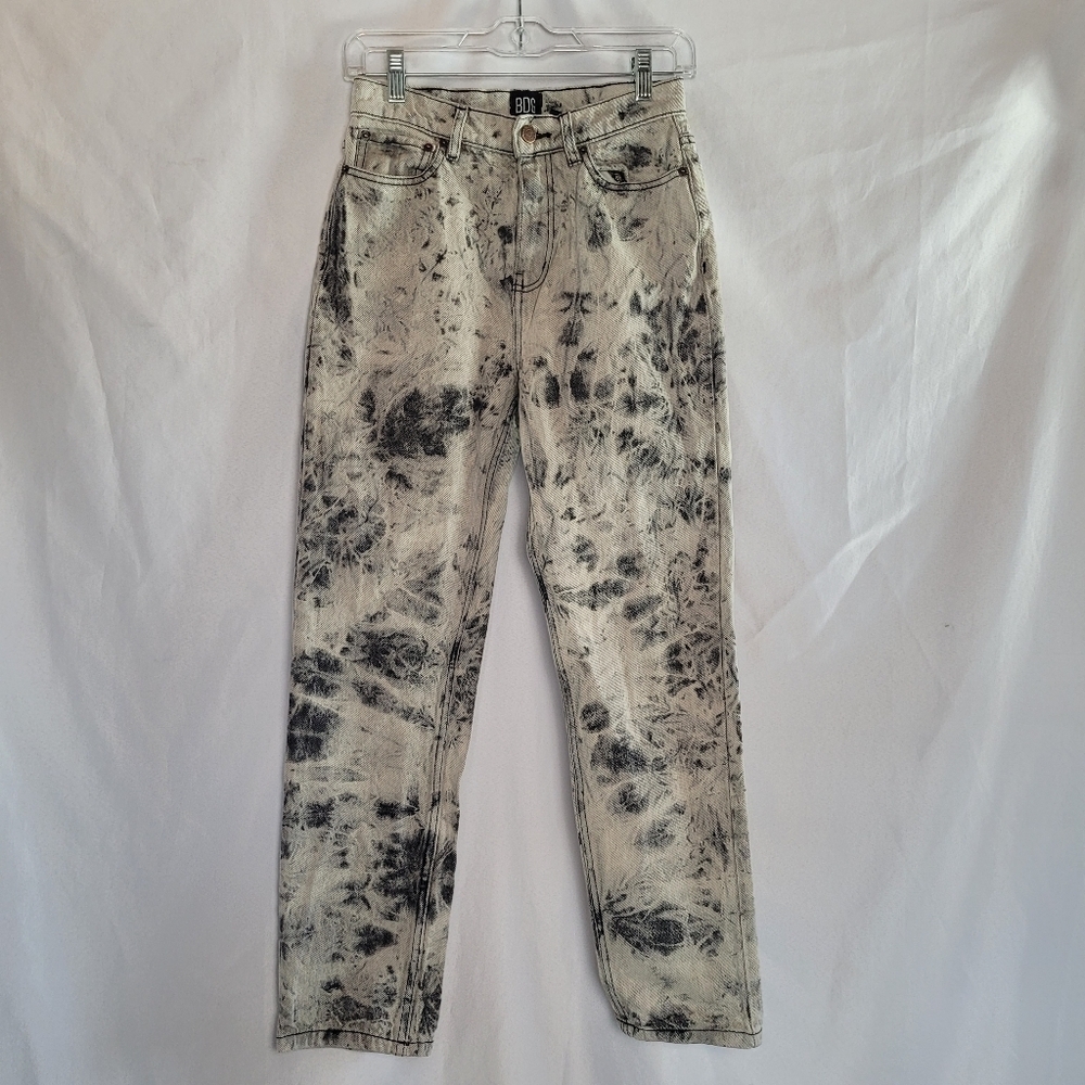 BDG Urban Outfitters Grunge Acid Wash/ Tie Dye Slim Straight Jeans Size 26